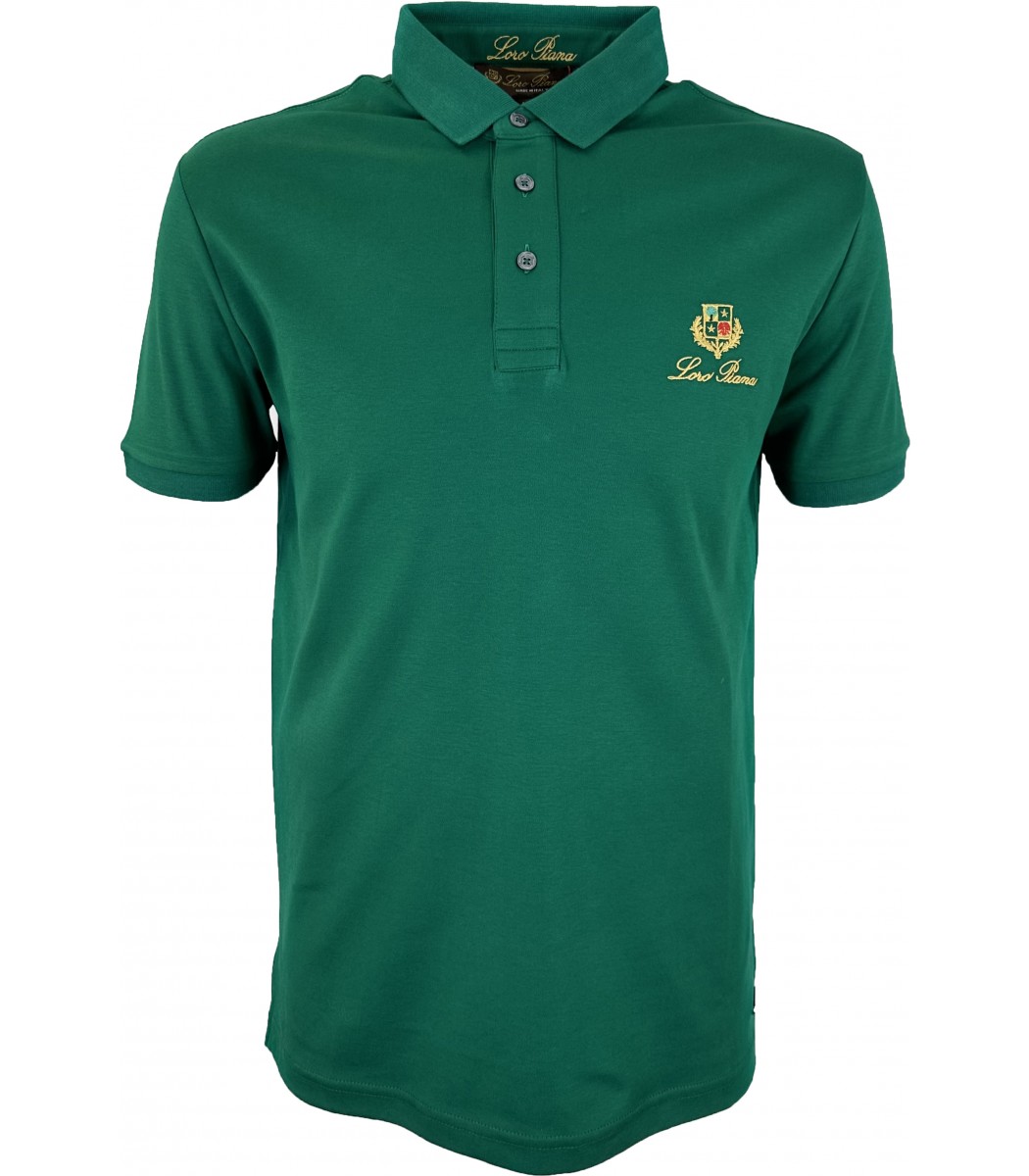 Зеленая футболка поло Loro Piana 15-283-11
