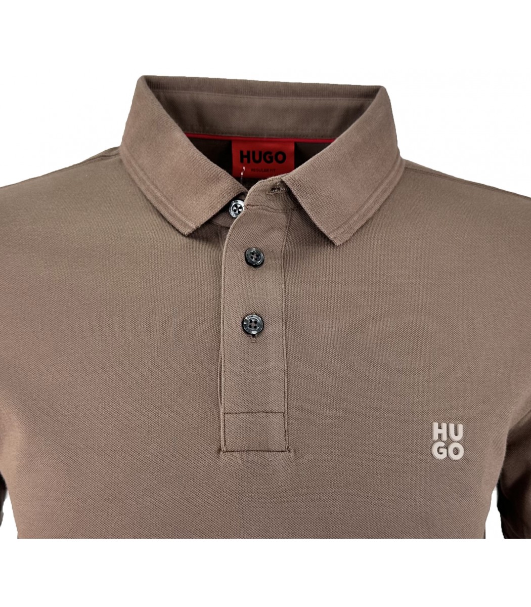 Коричневая футболка поло Hugo Boss 15-269-23