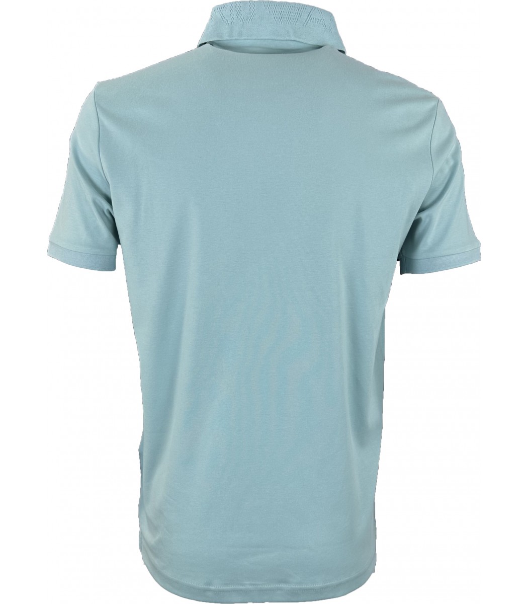 Голубая футболка поло Emporio Armani 14-525-15