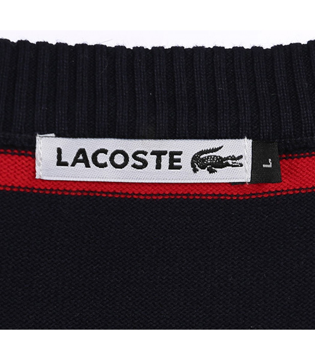 Джемпер в полоску Lacoste JL1 (Темно-синий/красный)