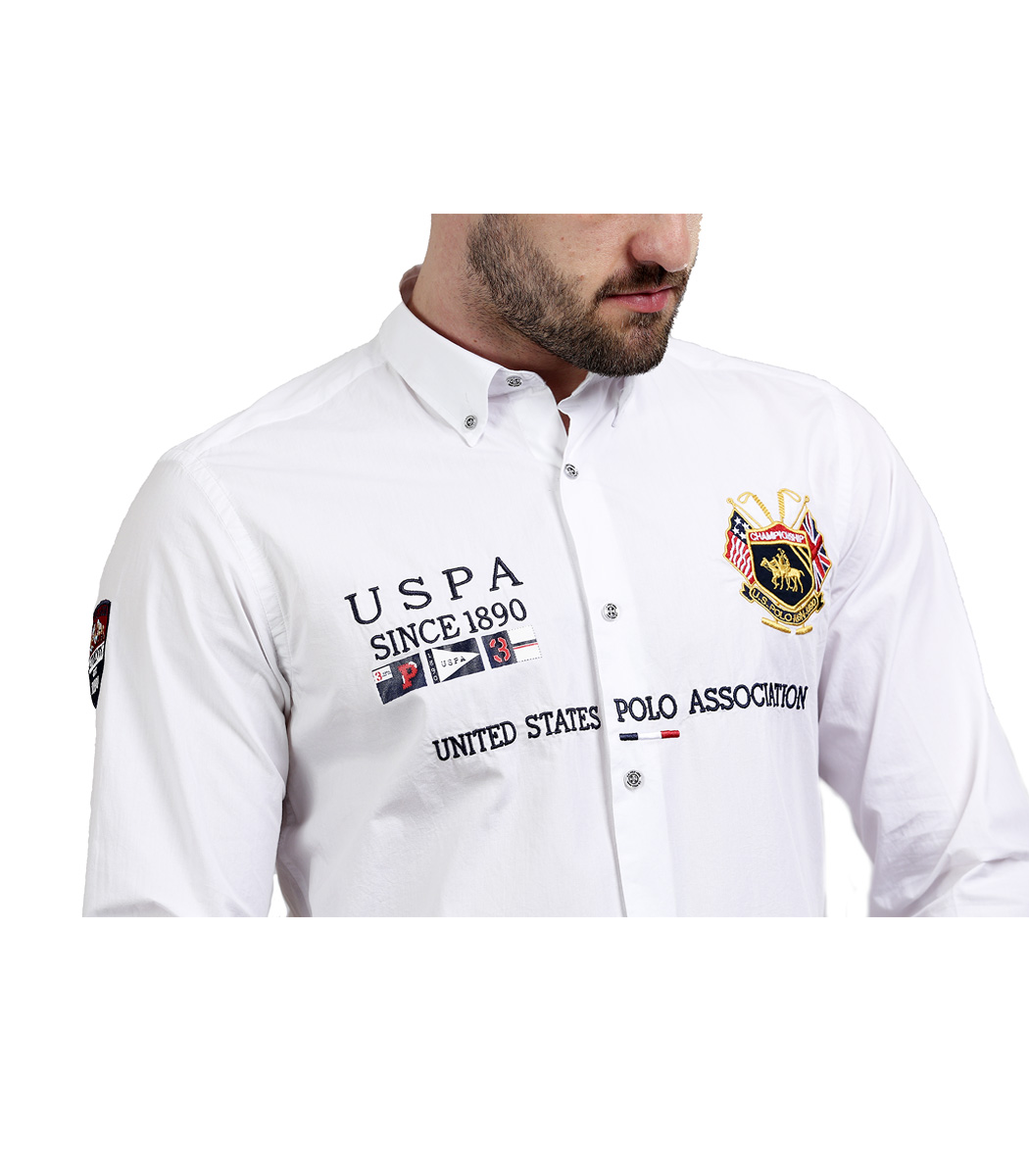 Белая рубашка U.S. Polo ASSN