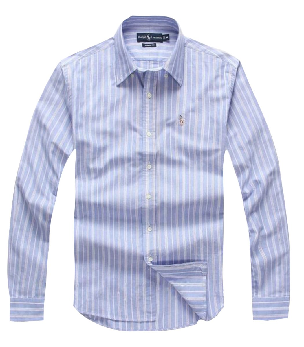 Рубашка POLO Ralph Lauren Stripes (Голубой)