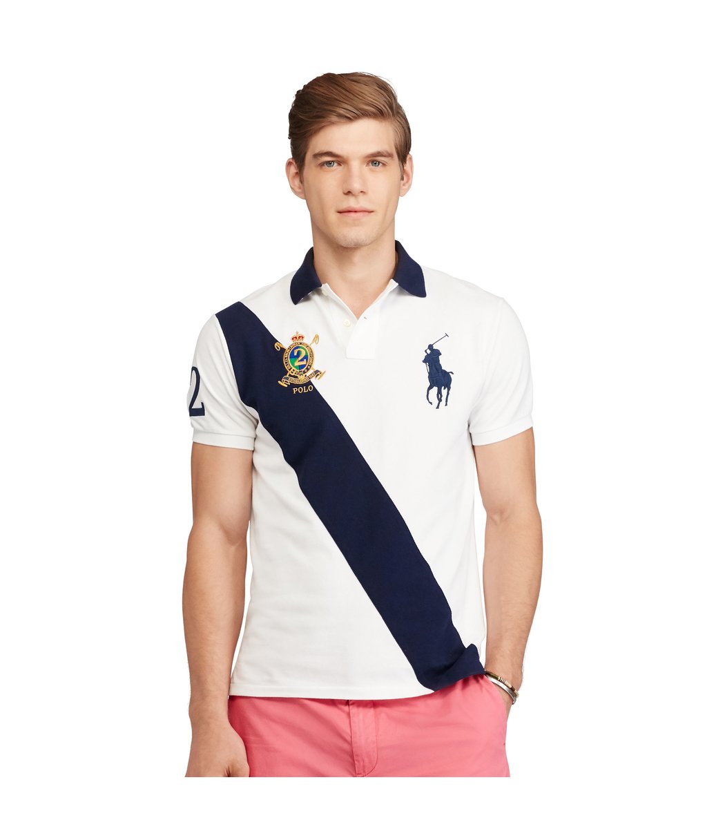 Мужская белая футболка поло Ralph Lauren R6