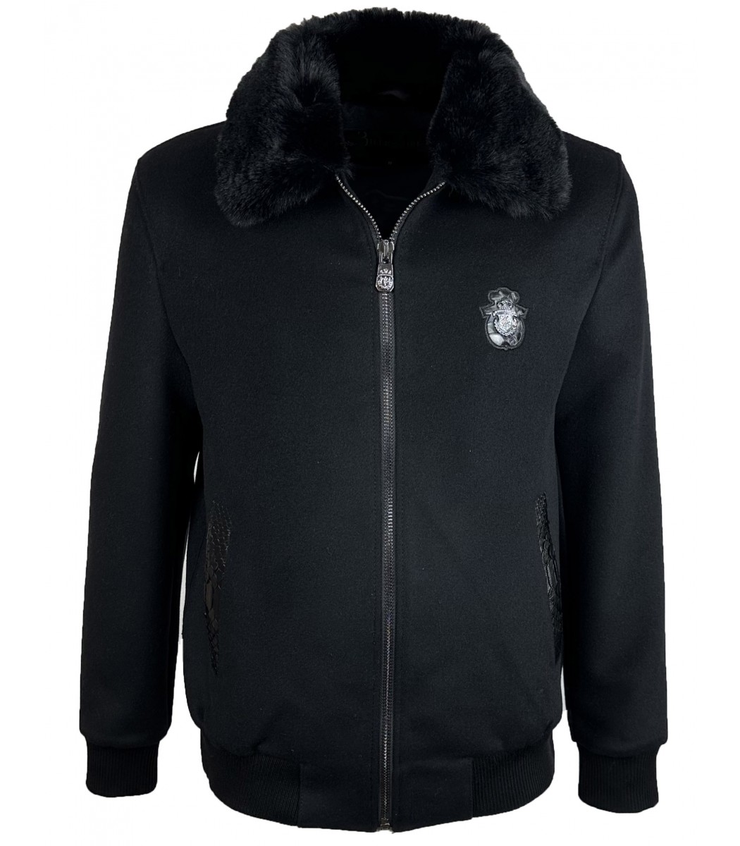 Черная кашемировая куртка Billionaire 1123-1 Черная кашемировая куртка Billionaire 1123-1