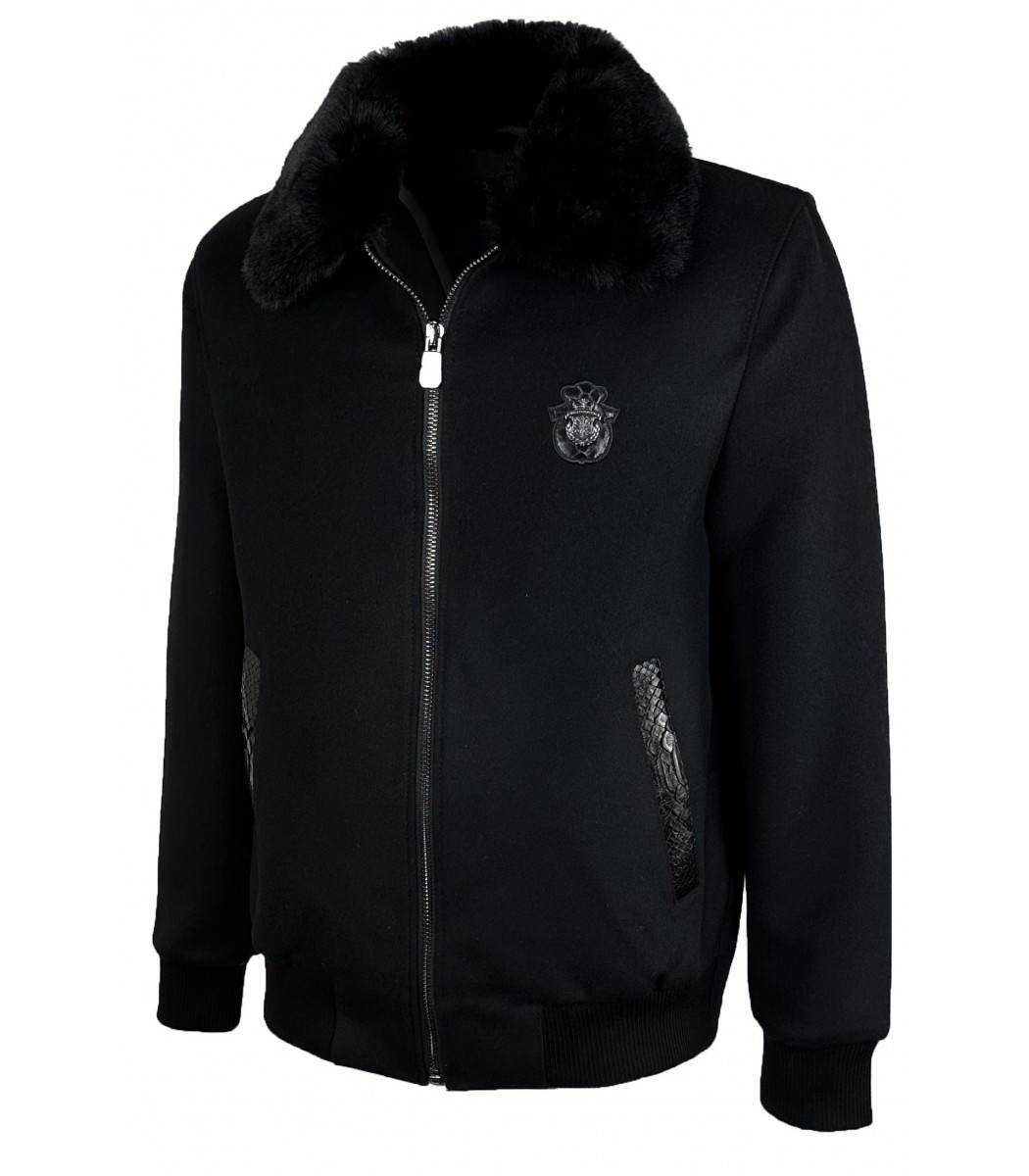 Черная кашемировая куртка Billionaire 1123-1 Черная кашемировая куртка Billionaire 1123-1