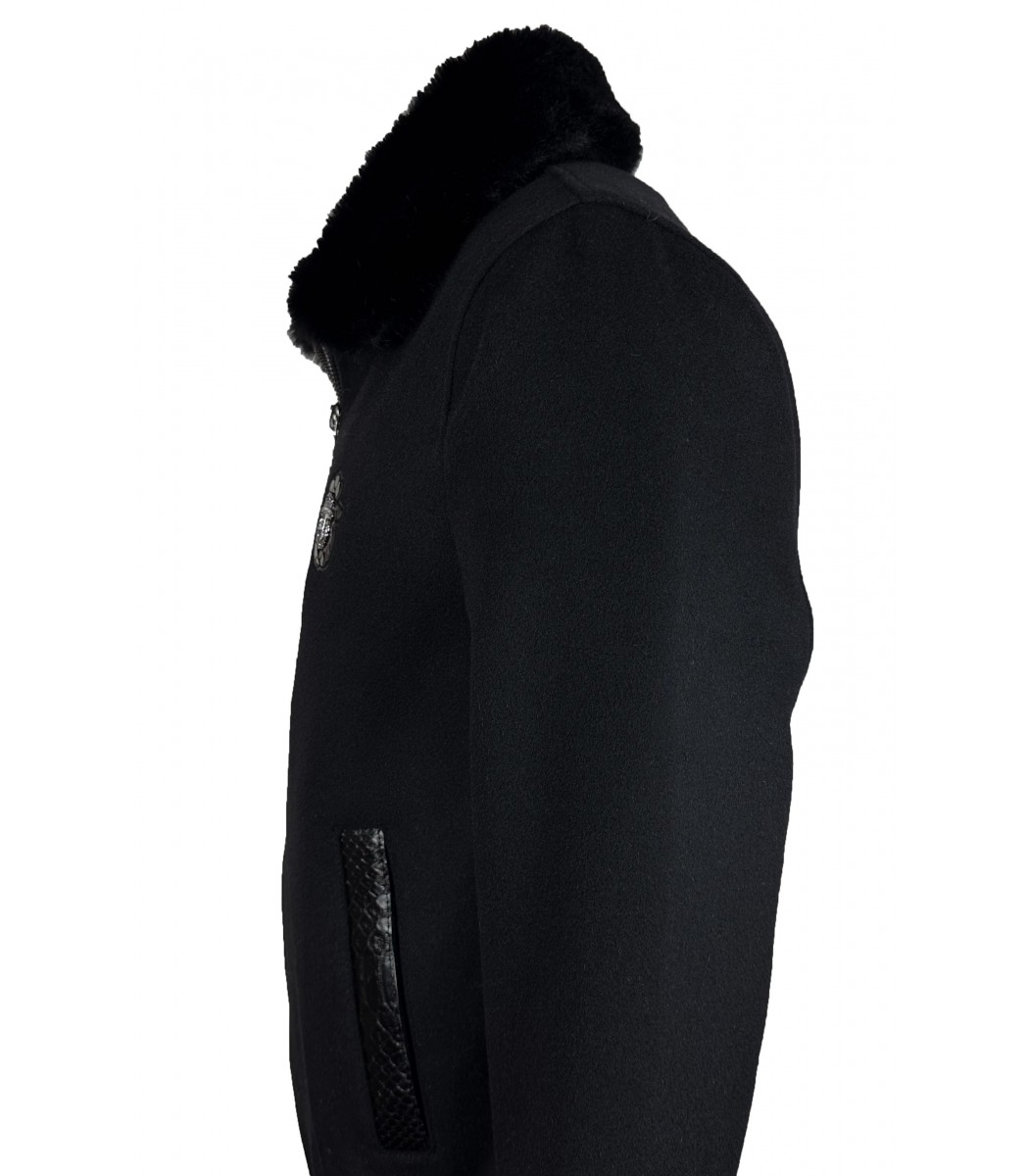 Черная кашемировая куртка Billionaire 1123-1 Черная кашемировая куртка Billionaire 1123-1