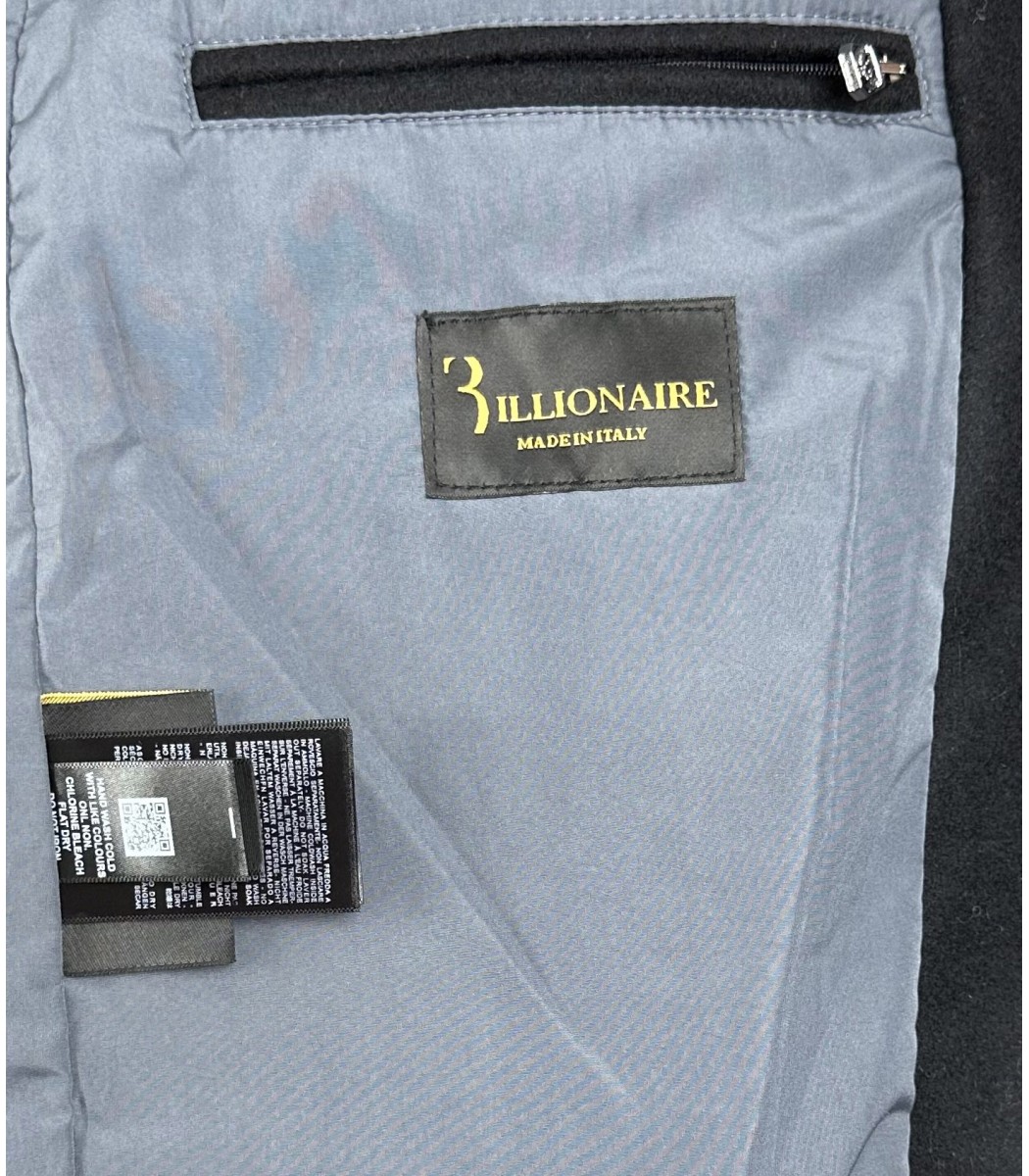 Черная кашемировая куртка Billionaire 1123-1 Черная кашемировая куртка Billionaire 1123-1