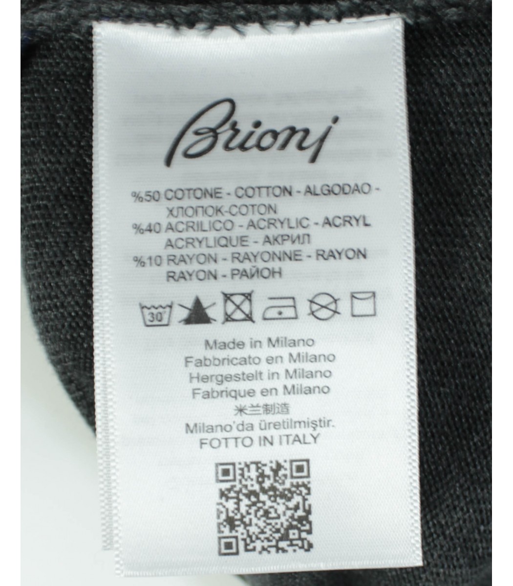 Темно-серое поло Brioni 7735-4