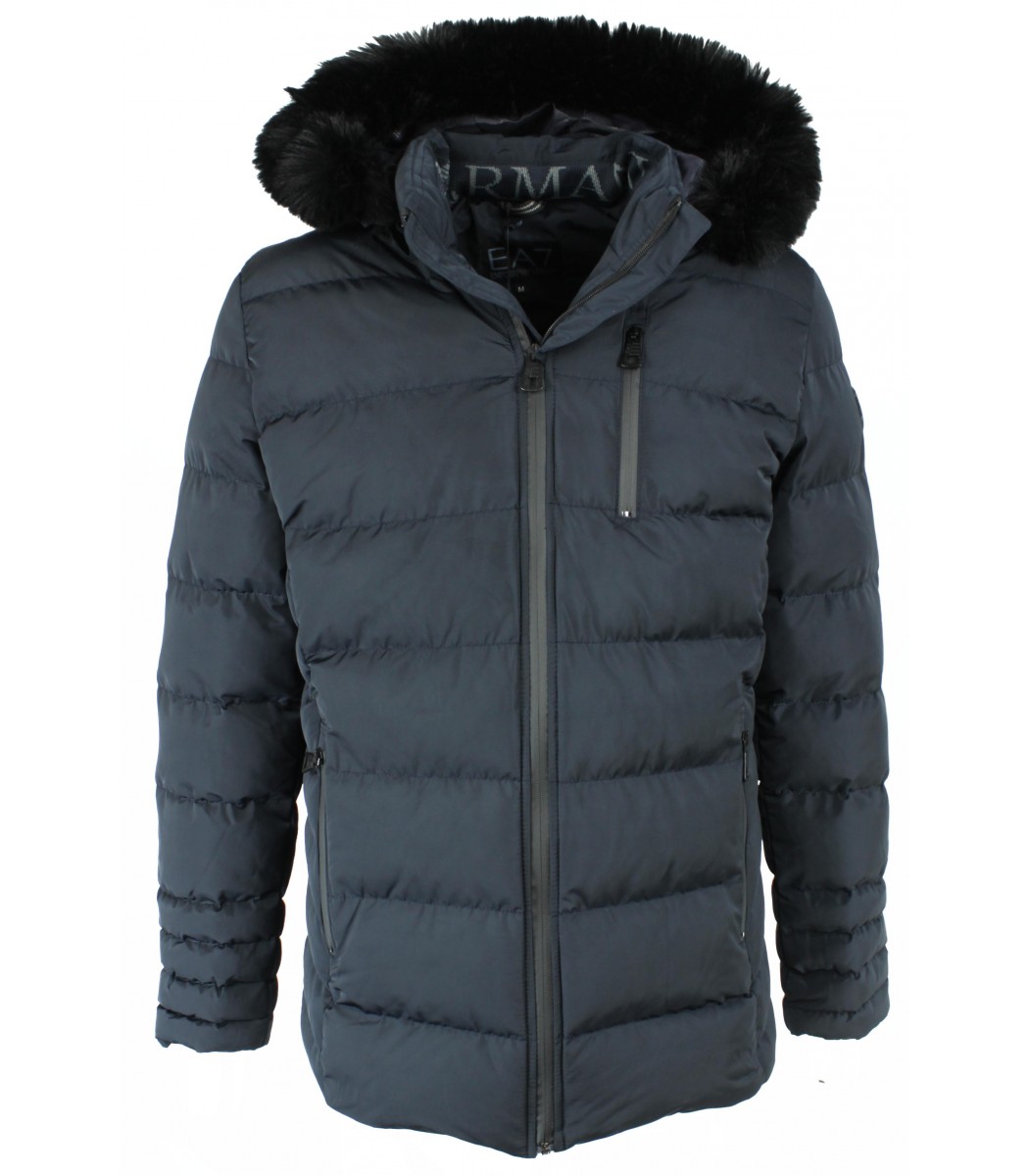Темно-синий пуховик Emporio Armani 6445-3