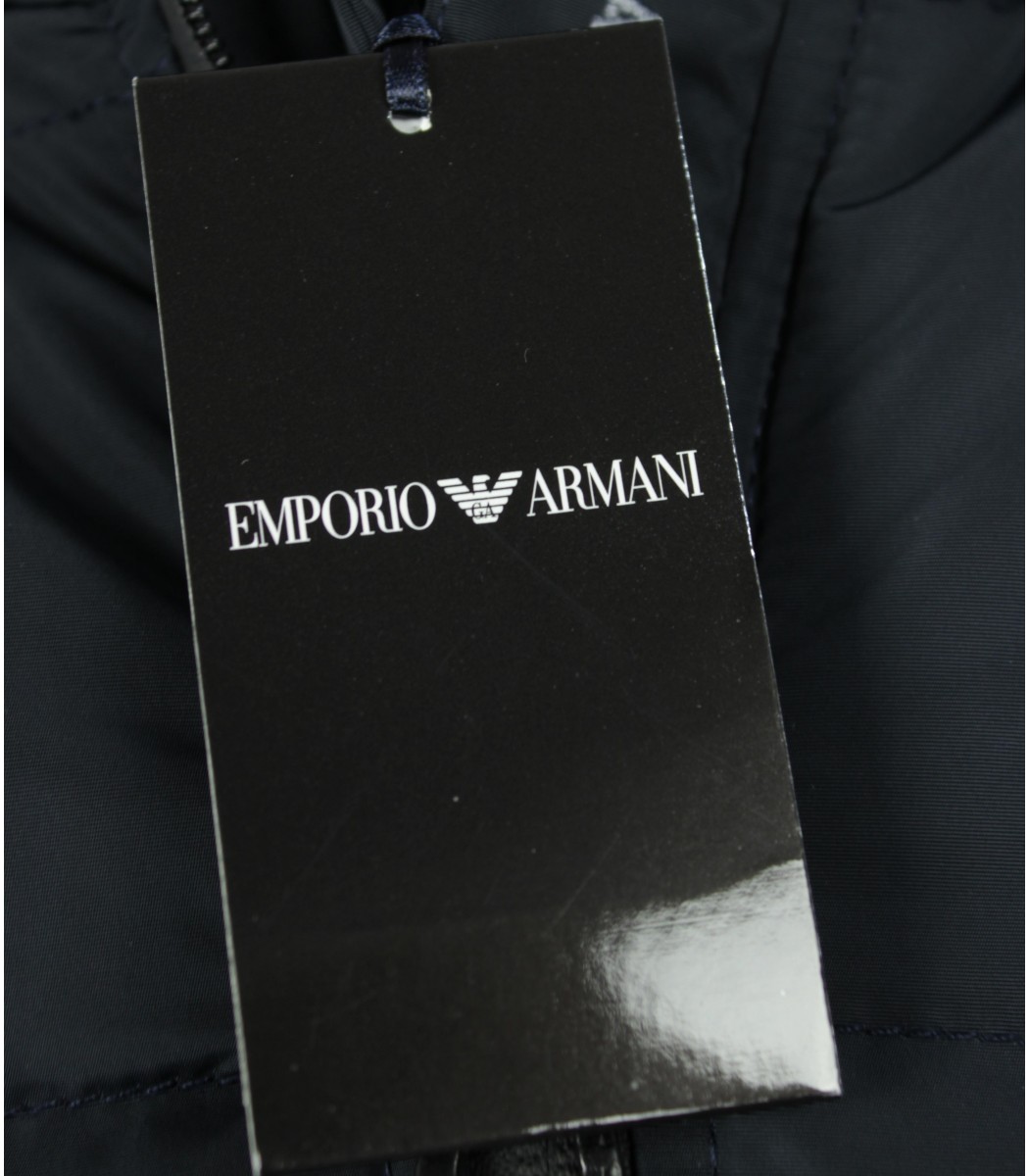 Темно-синий пуховик Emporio Armani 6445-3