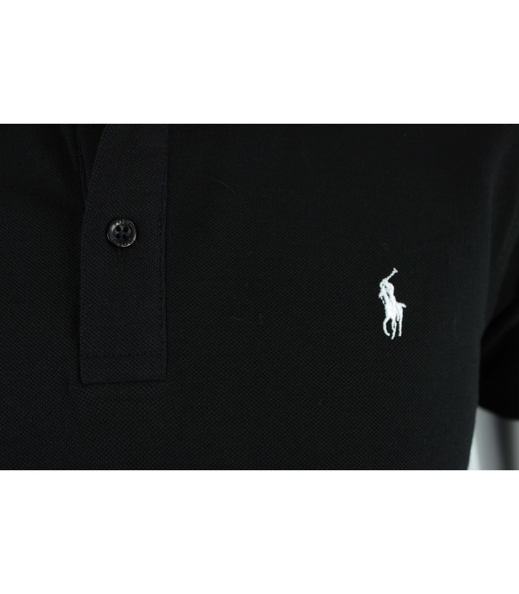 Черная футболка поло Ralph Lauren R10