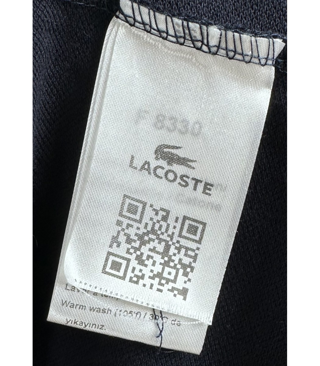 Темно-синее поло с длинным рукавом Lacoste L777-2