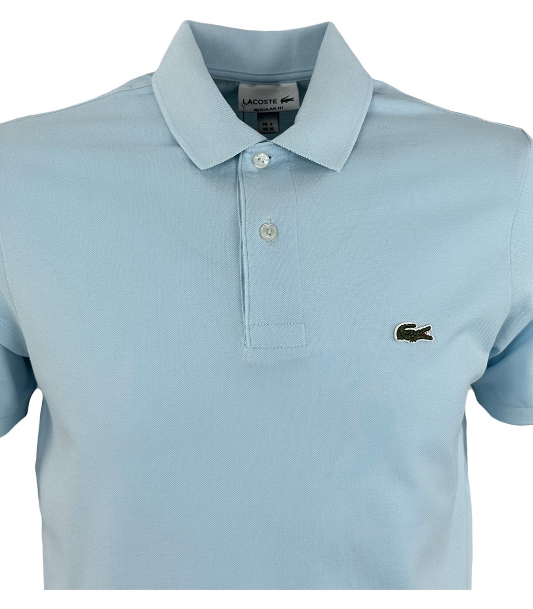 Светло-голубой футболка поло Lacoste LC2-15