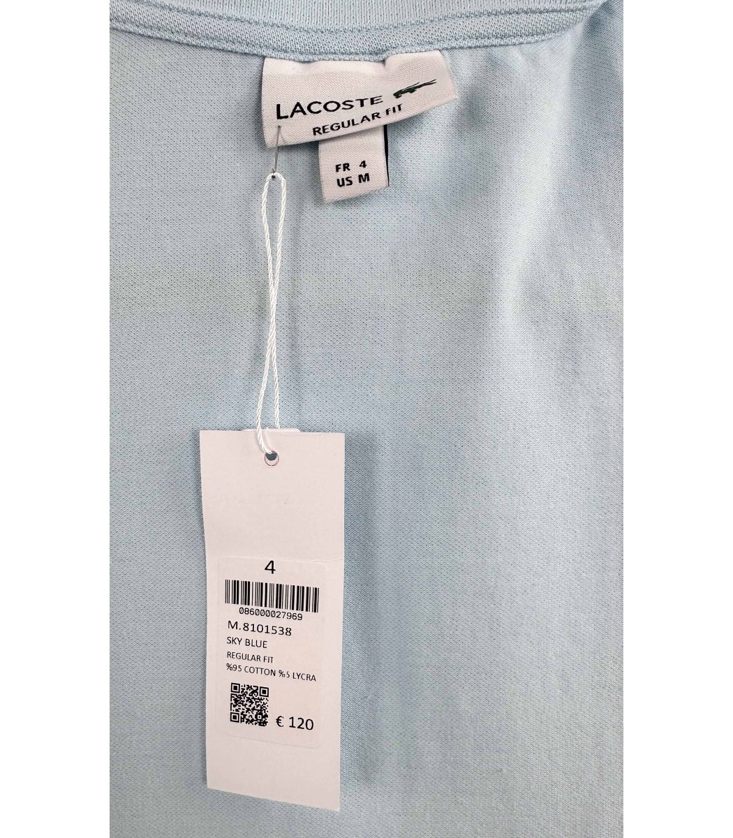 Светло-голубой футболка поло Lacoste LC2-15