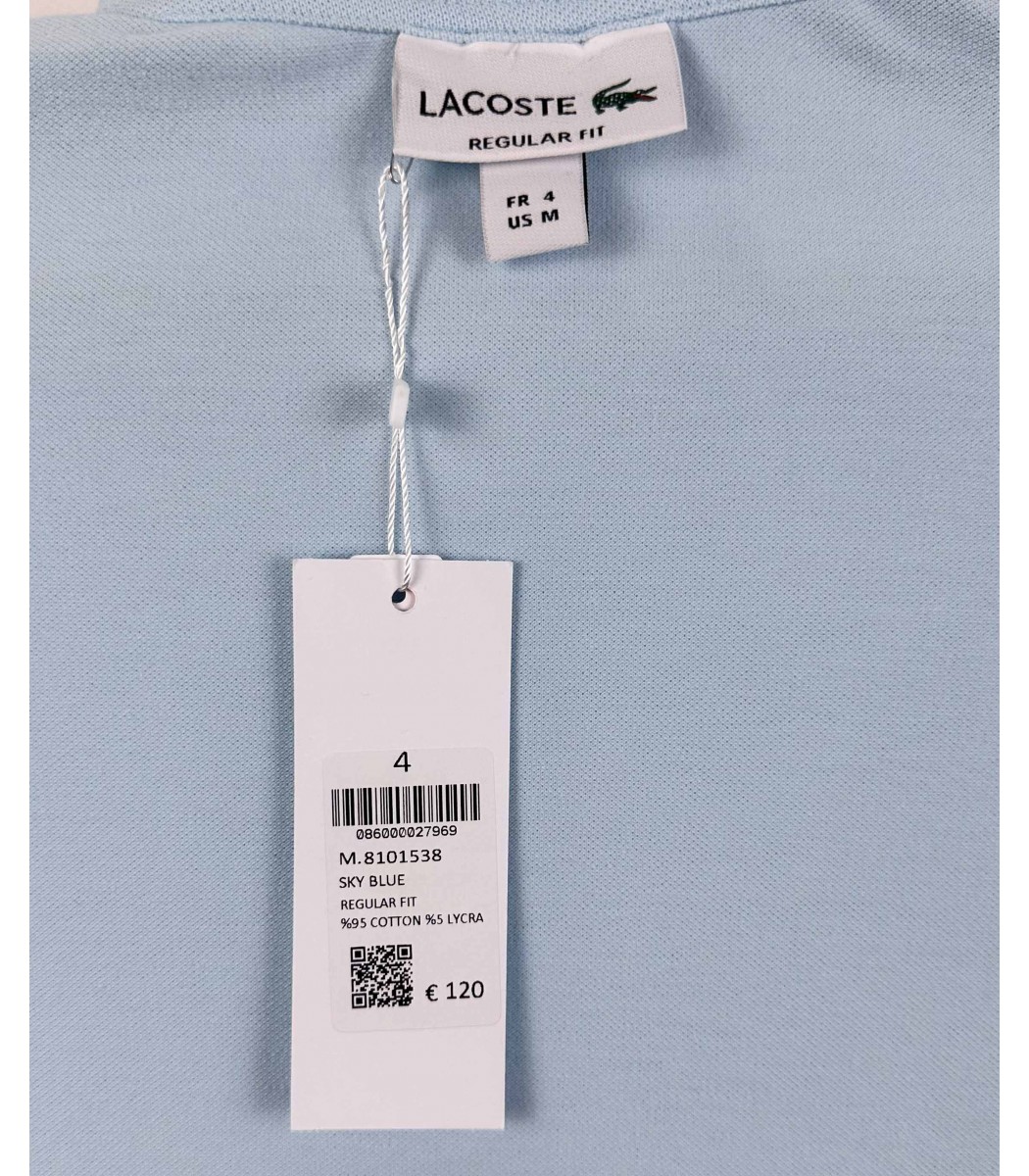 Светло-голубой футболка поло Lacoste LC2-15