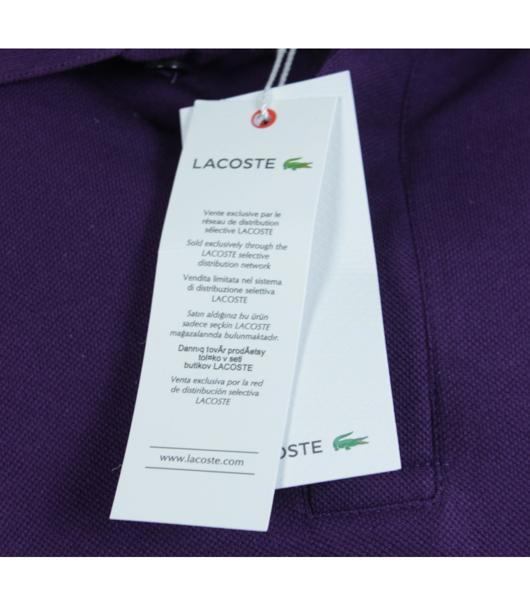 Фиолетовое поло с длинным рукавом Lacoste L777-14