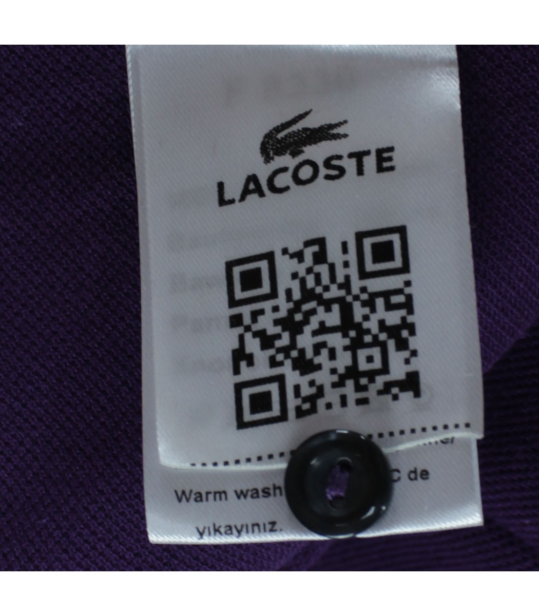 Фиолетовое поло с длинным рукавом Lacoste L777-14