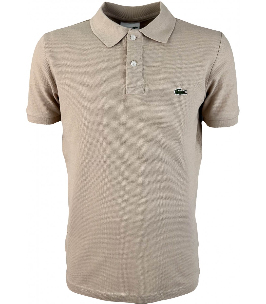 Бежевая футболка поло Lacoste LC2-13