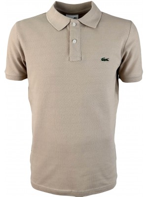 Бежевая футболка поло Lacoste LC2-13
