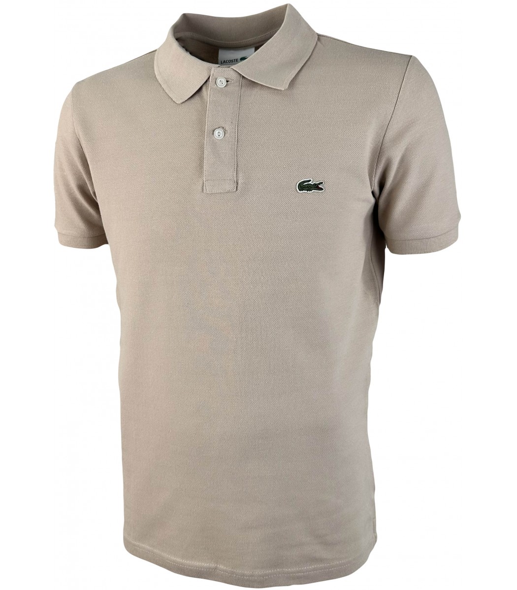 Бежевая футболка поло Lacoste LC2-13
