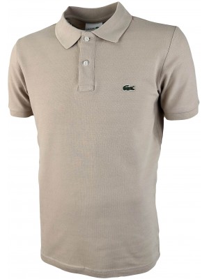 Бежевая футболка поло Lacoste LC2-13