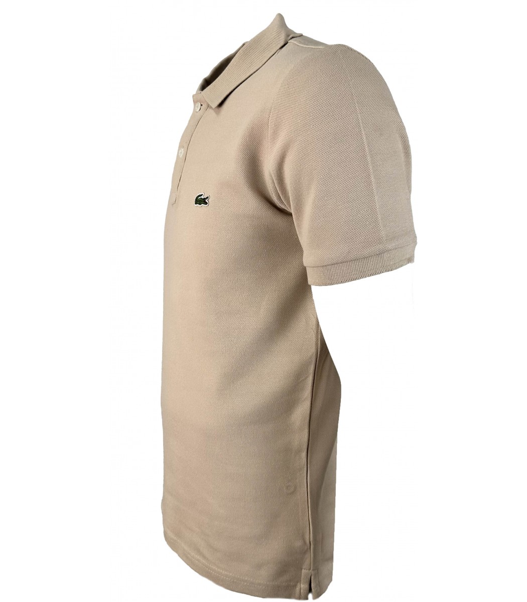 Бежевая футболка поло Lacoste LC2-13