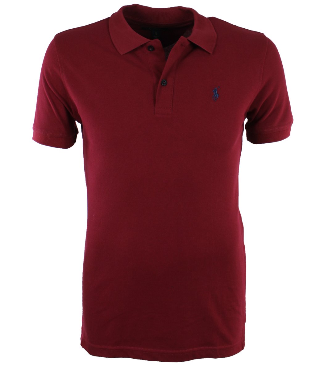 Бордовая футболка поло Polo Ralph Lauren R8-5