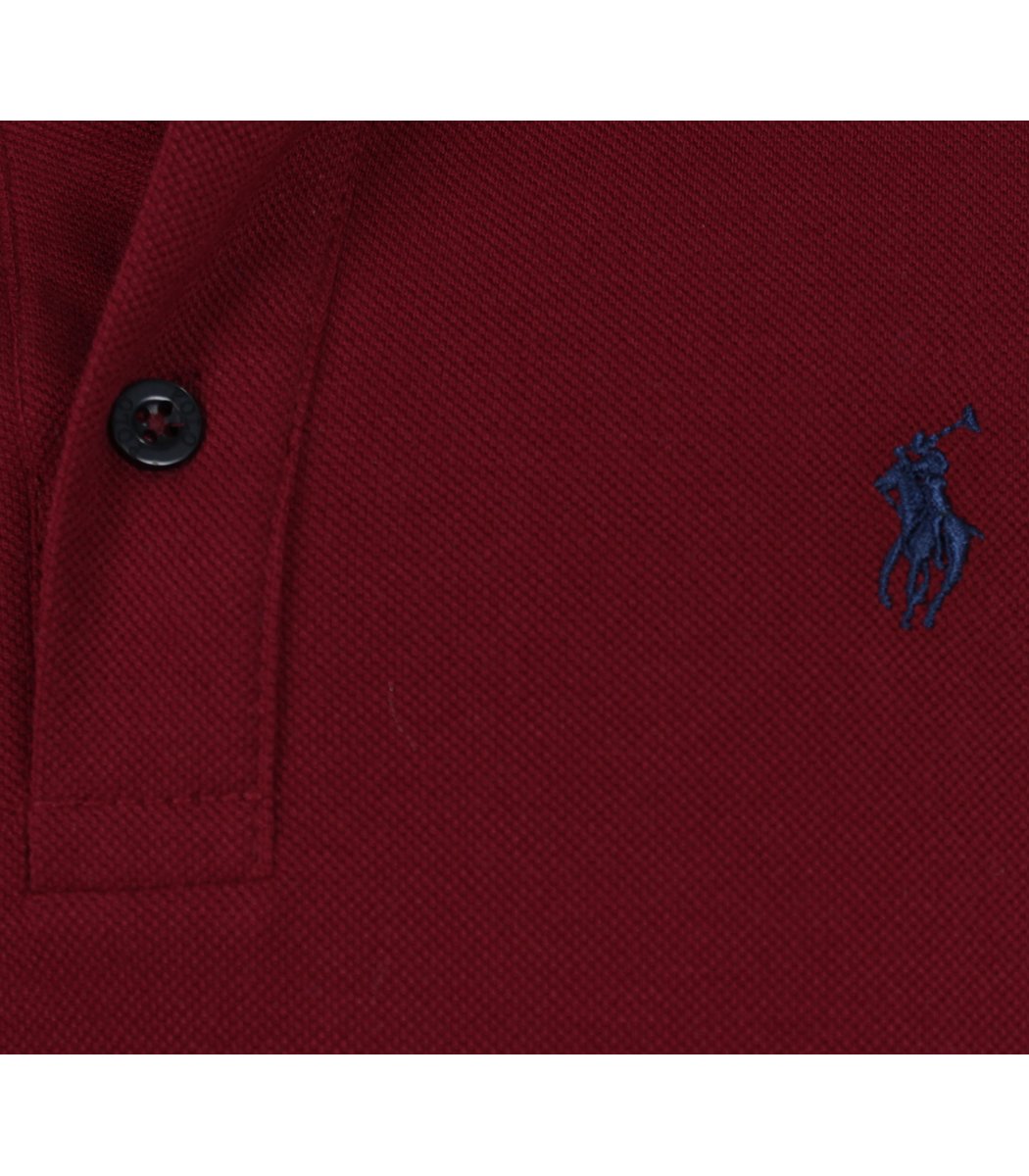 Бордовая футболка поло Polo Ralph Lauren R8-5