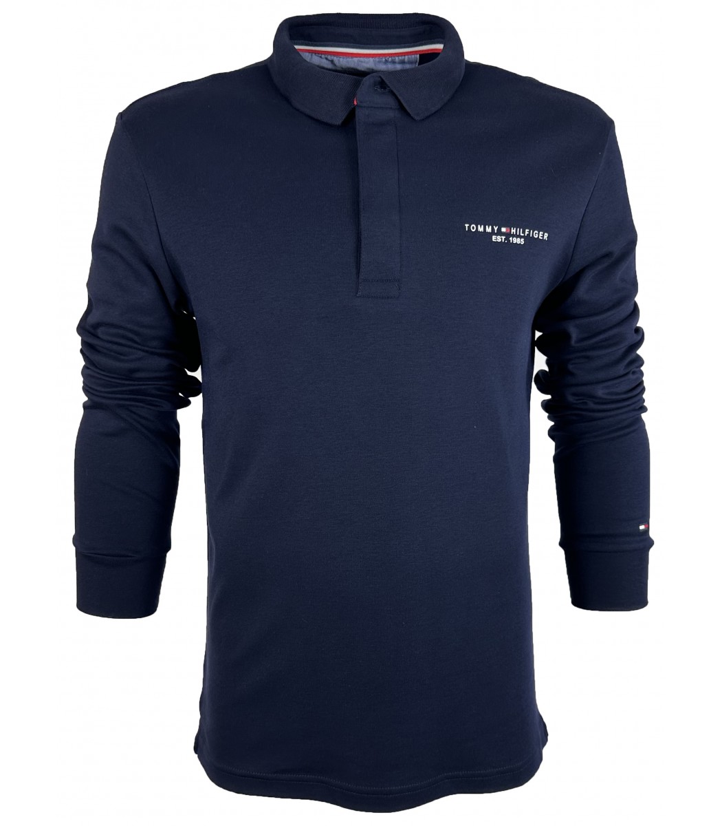 Темно-синее поло с длинным рукавом Tommy Hilfiger 7001-2