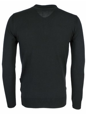 Черное поло с длинным рукавом ZILLI 7285
