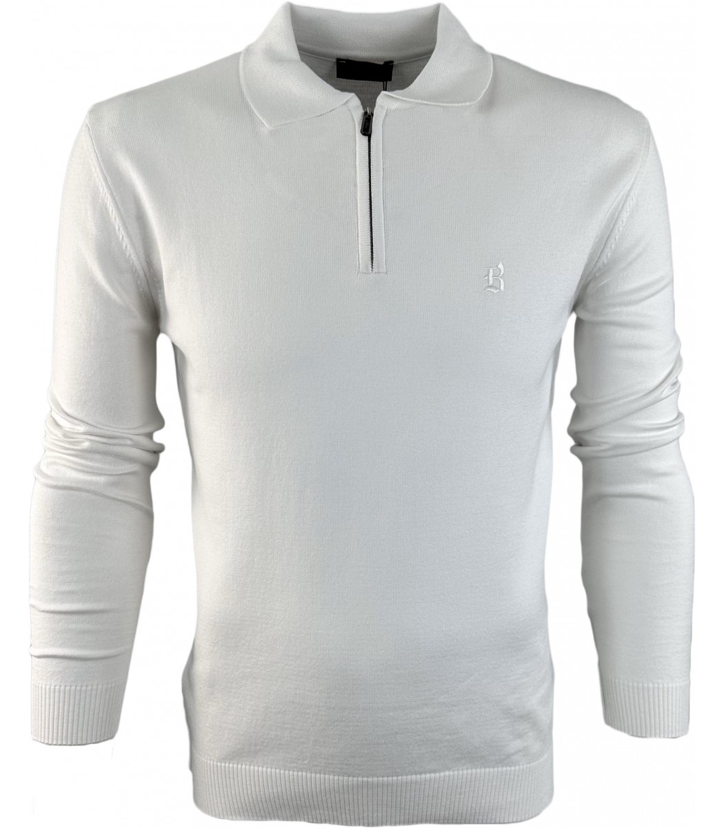 Купить - Белое поло с длинным рукавом Brioni 9090-3-9090-3 - в интернет ...