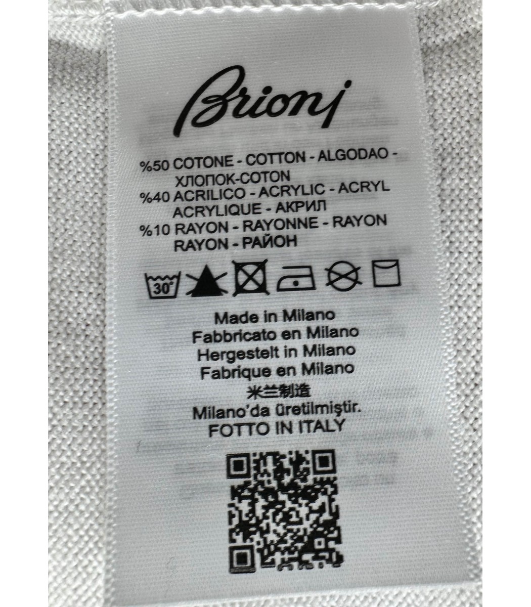 Купить - Белое поло с длинным рукавом Brioni 9090-3-9090-3 - в интернет ...