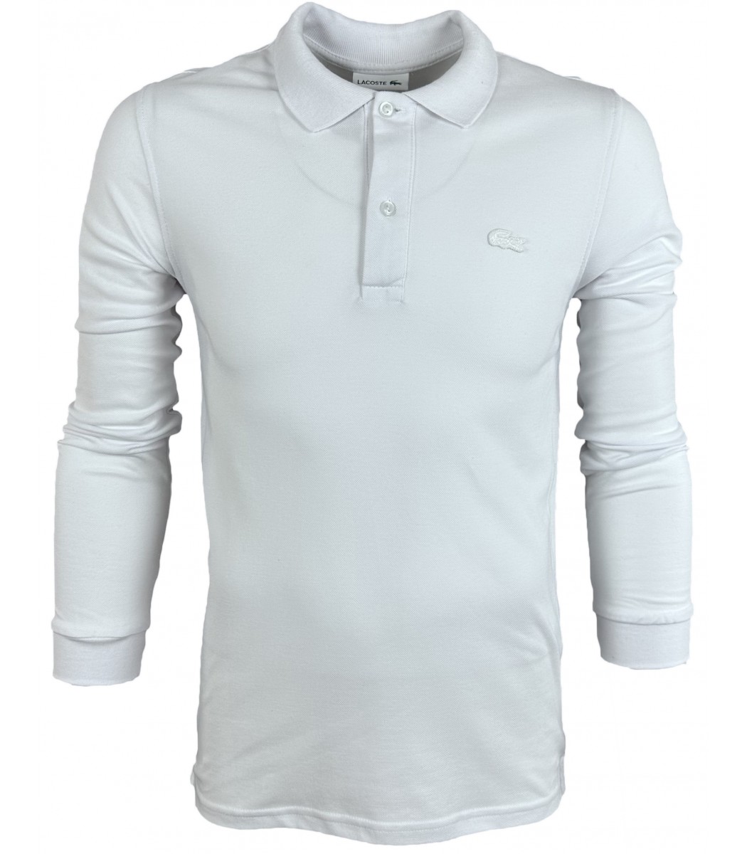 Купить - Белое поло с длинным рукавом Lacoste L2708-3-L2708-3 - в ...