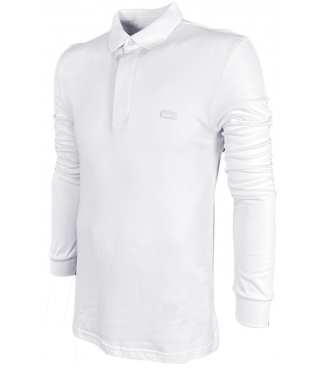 Купить - Белое поло с длинным рукавом Lacoste L777-3-L777-3 - в ...