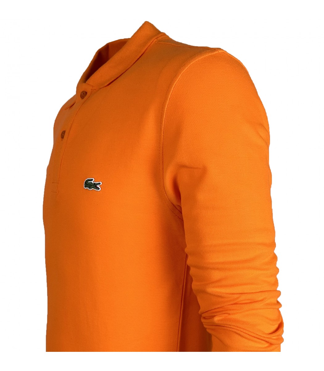 Купить - Оранжевое поло с длинным рукавом Lacoste L600-30-L600-30 - в ...