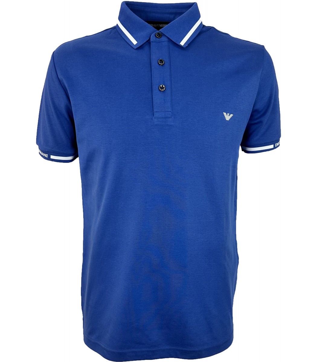 Купить - Синяя футболка поло Emporio Armani 14-773-4-14-773-4 - в ...